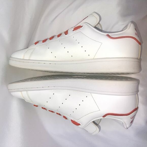 Adidas Stan Smith White Red Gold Mens Size 9 Classic Leather Sneakers Casual main image 7